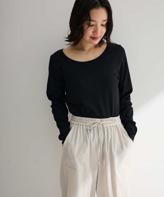 Green Parks バレエネックリブインナー Black