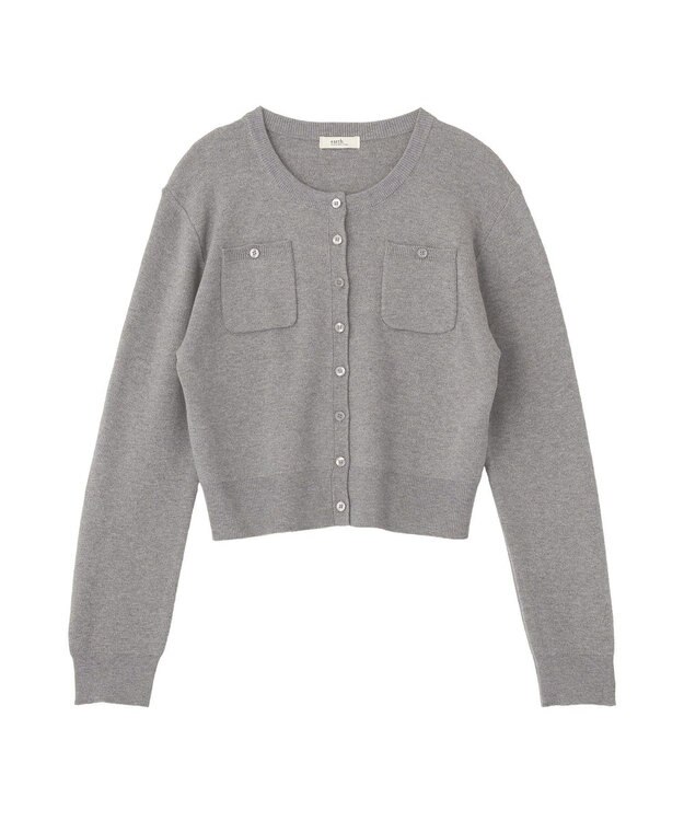 earth music&ecology ダブルポケットカーディガン Gray