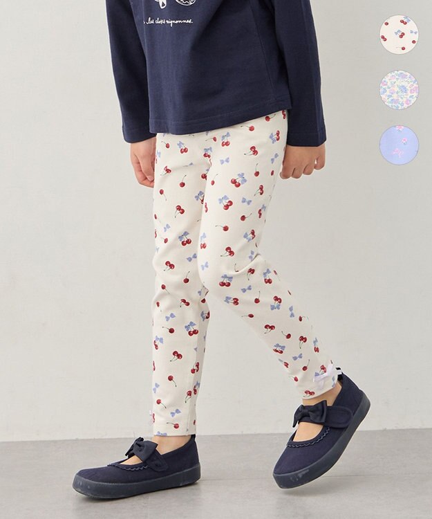 ANY KIDS 総柄フルレングス レギンス サクランボ