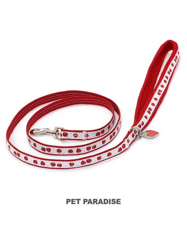 PET PARADISE ペットパラダイス 苺チャーム付き リード Ｓ レッド