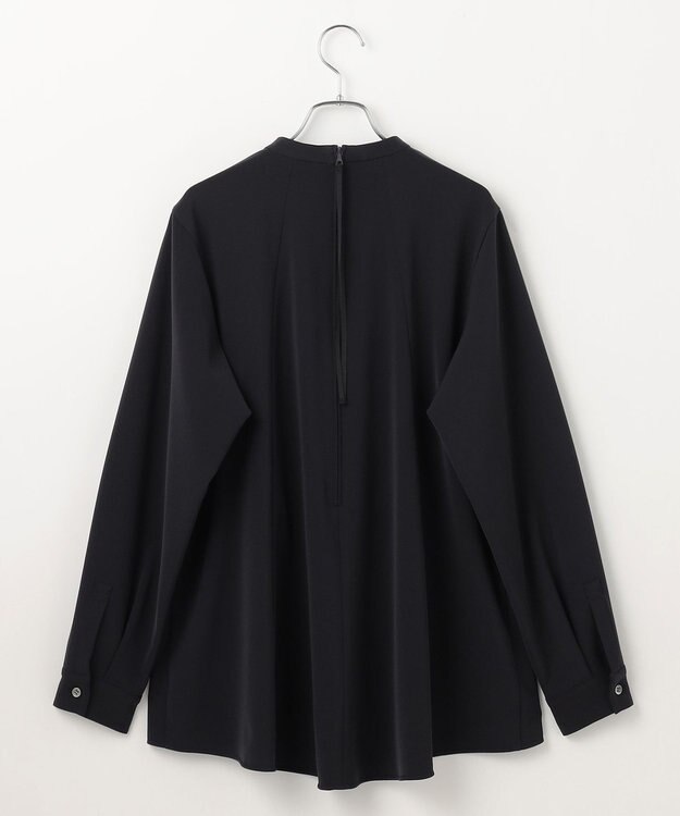 #Newans 〈亀恭子さんコラボ〉パネルタックAラインブラウス ネイビー