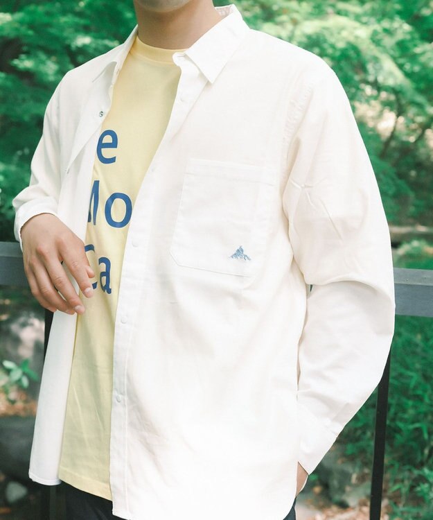 SHARE PARK MENS 【UVカット・撥水・ストレッチ】イージーデニムレギュラーカラーシャツ アイボリー系