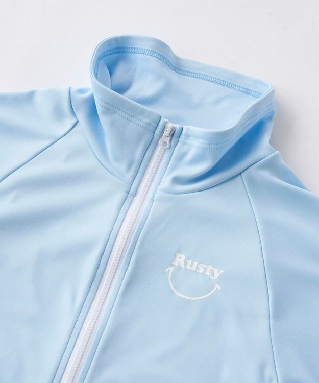 OP／FILA 【RUSTY】ニコちゃんプリントラッシュガード サックス