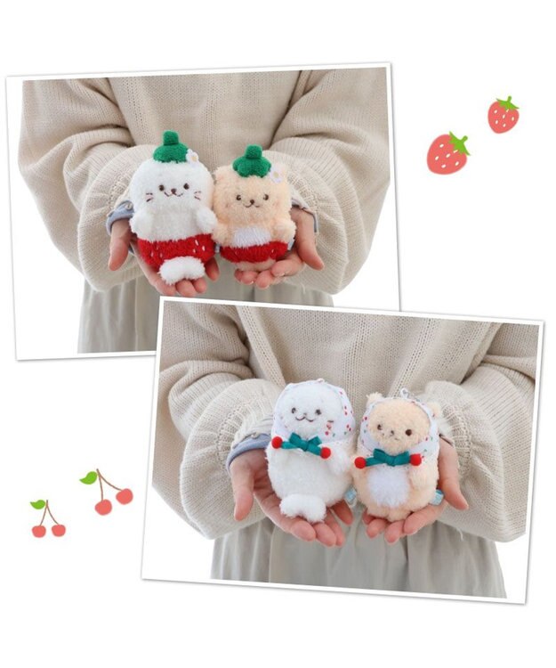 Mother garden らっこいぬ  マスコット キーホルダー 《ピュアさくらんぼ》 ピュアさくらんぼ