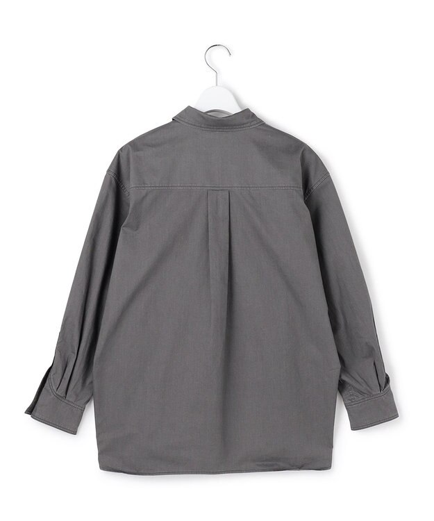 J.PRESS YORK STREET 【WOMEN】ソフトコットン オーバー シャツ グレー系