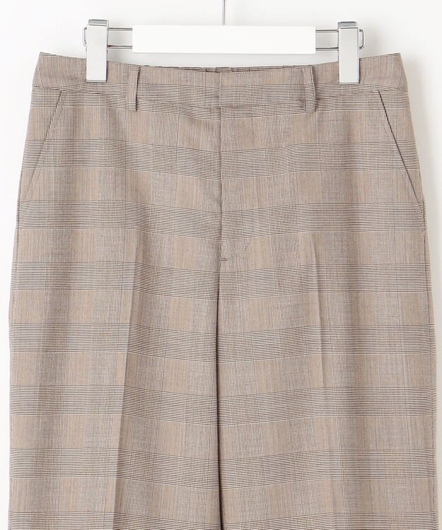 J.PRESS LADIES T/R/W グレンチェック パンツ ブラウン系3