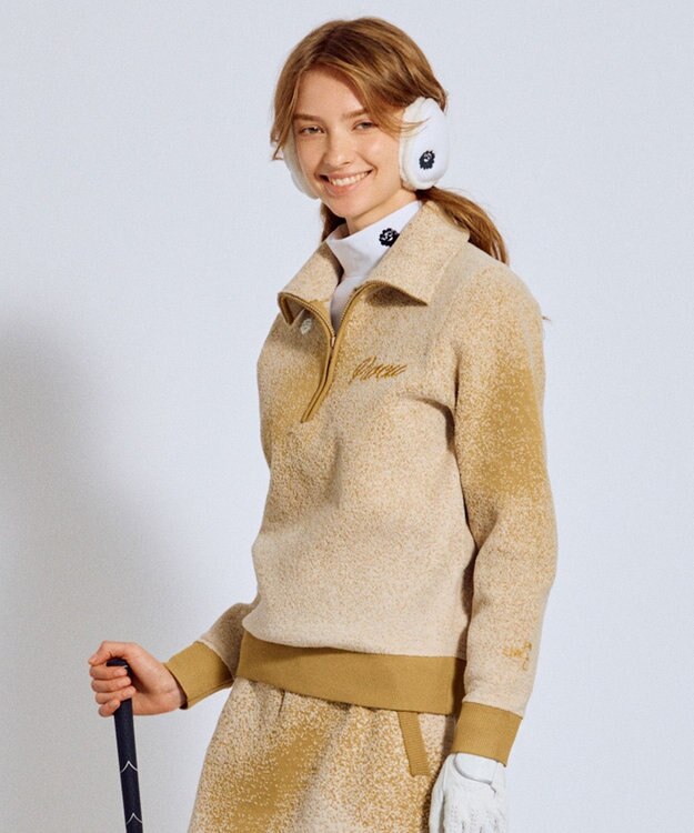 PW CIRCULUS 【手洗い洗濯可】 【WOMEN】グラデーションニット ゴルフウェア レディース ベージュ系