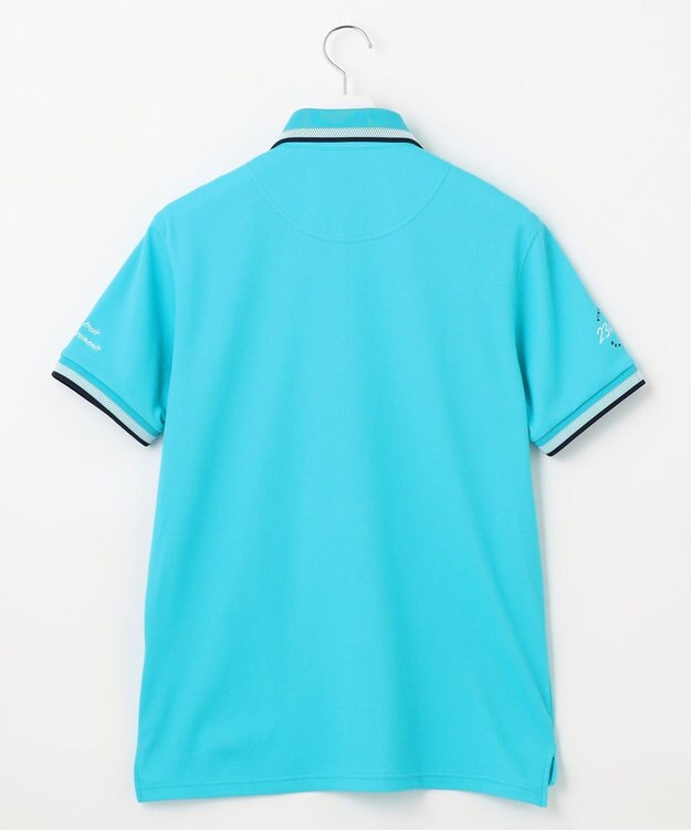 23区GOLF 【MEN】【UVケア/吸水速乾】ハニカムカノコ 半袖ポロシャツ ターコイズブルー系