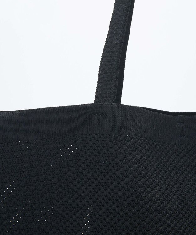 TOPKAPI 【Breath TOPKAPI】ニットジャガード 2way ビッグ トートバッグ ポーチ付き ブラック