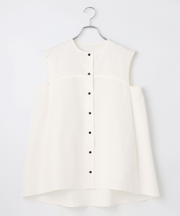 #Newans 【ANSWER for シティライフ】ヨークデザインノースリーブブラウス ホワイト系