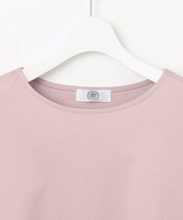 J.PRESS LADIES L 【接触冷感】コットンスムース 刺繍スリーブ カットソー ピンク系