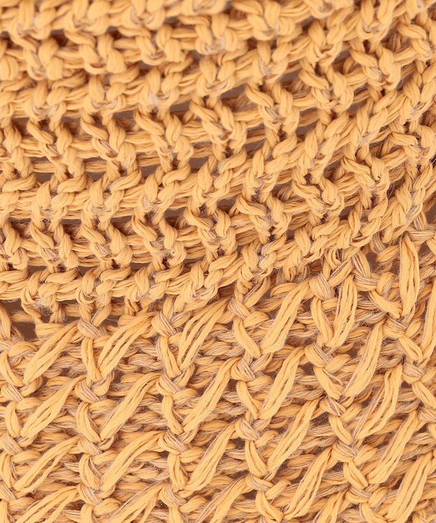 ANY フェイクラフィアニットバケット ベージュ