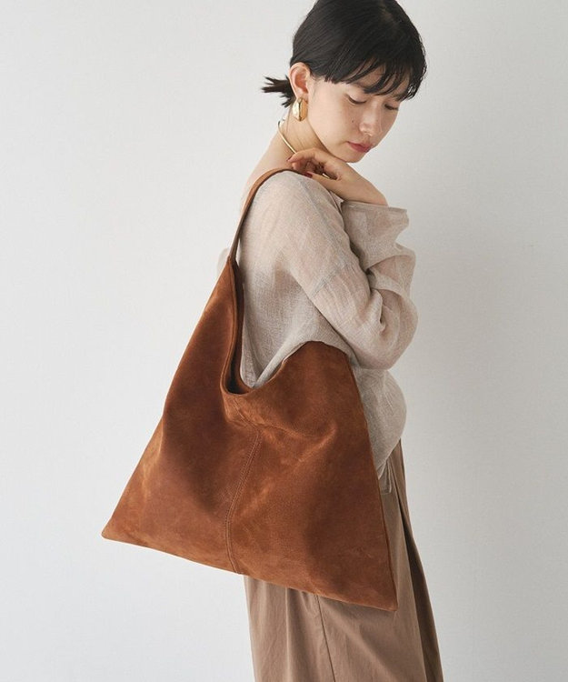 russet 【2025AW新作】本革スエードワンショルダーバッグ(CE-1583) Brown