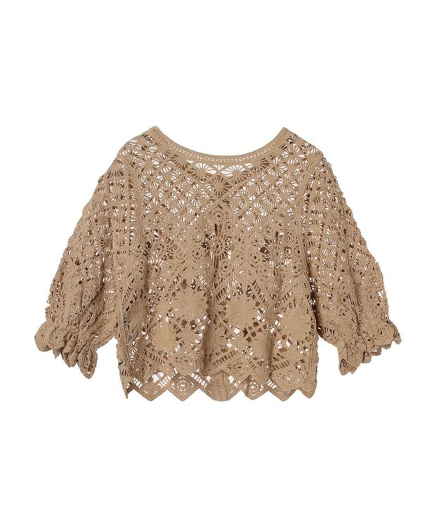 Green Parks ・ＳＵＧＡＲ　ＳＰＯＯＮ　２ｗａｙクロシェカーディガン Mocha