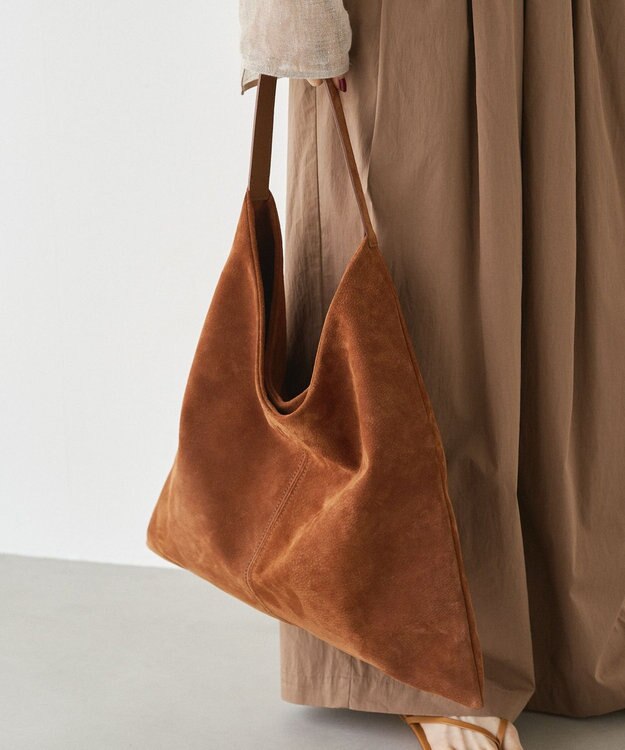 russet 【2025AW新作】本革スエードワンショルダーバッグ(CE-1583) Brown