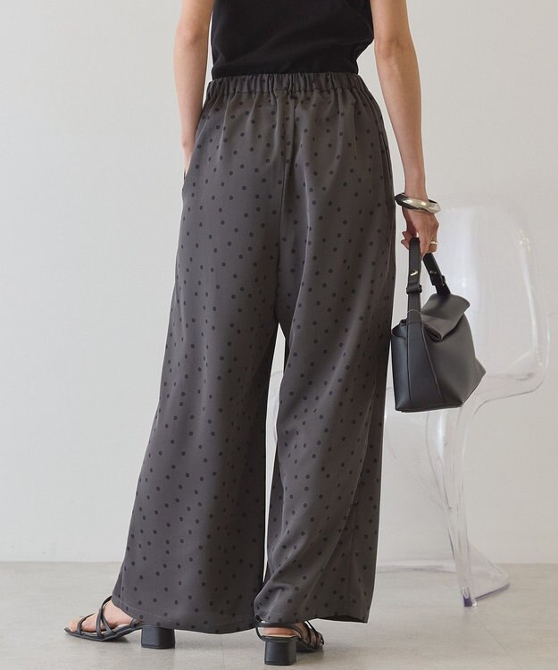 AMERICAN HOLIC ドットサテンイージーパンツ Charcoal Gray