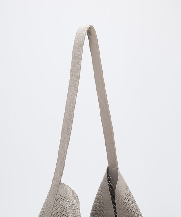 TOPKAPI 【Breath TOPKAPI】ニットジャガード 2way ビッグ トートバッグ ポーチ付き ライトグレー