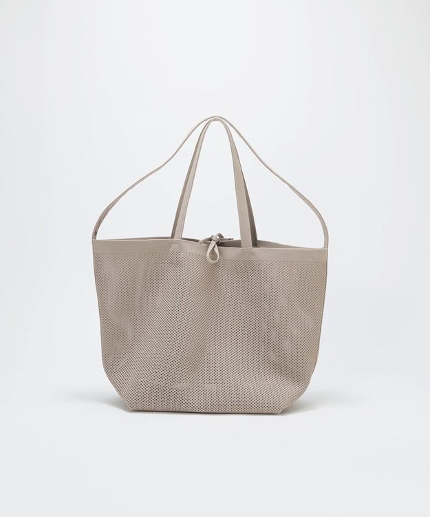 TOPKAPI 【Breath TOPKAPI】ニットジャガード 2way ビッグ トートバッグ ポーチ付き ライトグレー