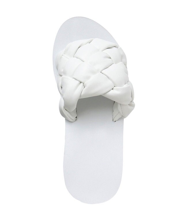 San-ai Resort（三愛水着楽園） 編込み厚底ビーチサンダル【San-ai Resort（サンアイリゾート）】 ホワイト