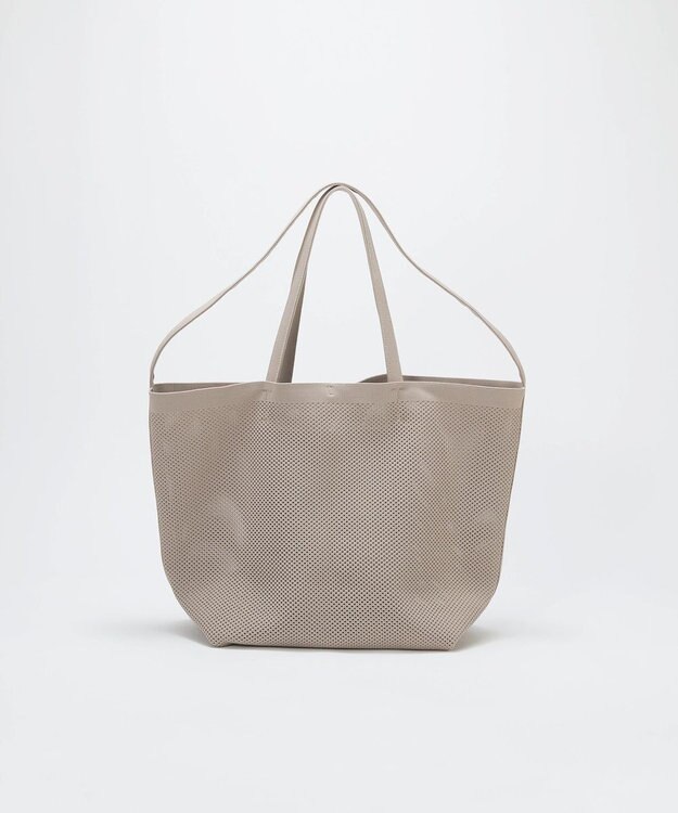 TOPKAPI 【Breath TOPKAPI】ニットジャガード 2way ビッグ トートバッグ ポーチ付き ライトグレー