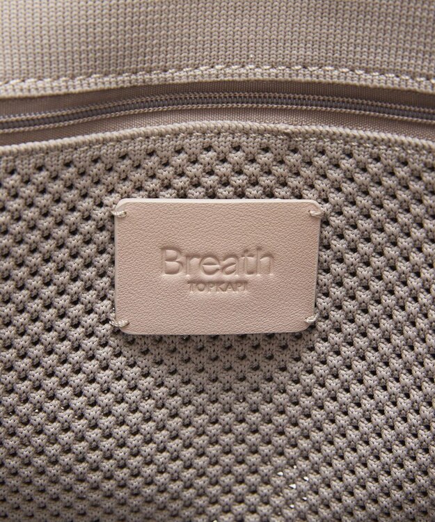 TOPKAPI 【Breath TOPKAPI】ニットジャガード 2way ビッグ トートバッグ ポーチ付き ライトグレー