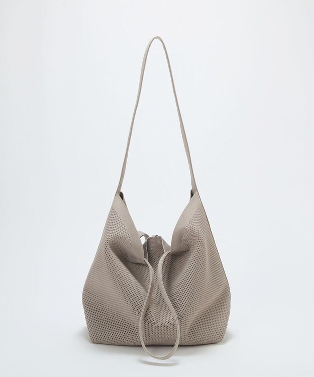 TOPKAPI 【Breath TOPKAPI】ニットジャガード 2way ビッグ トートバッグ ポーチ付き ライトグレー