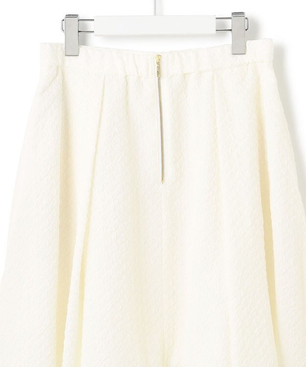 23区 S 【洗える】プレザンスジャカード タックスカート ホワイト系