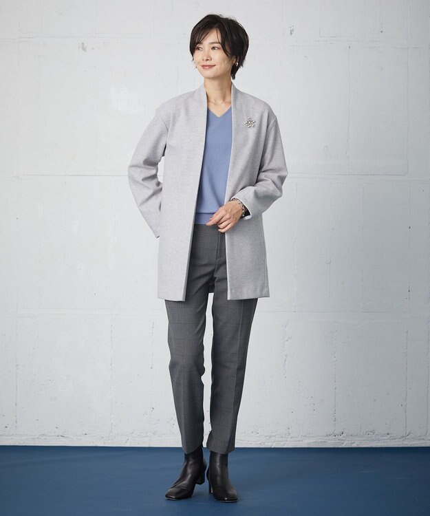 J.PRESS LADIES クリスタルパール ブローチ シルバー系