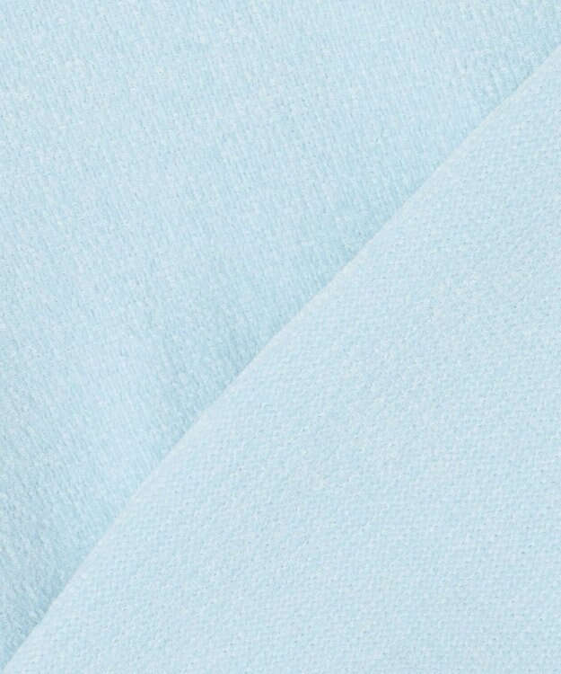 UNFILO L ベロアモール ハーフスリーブニット サックス