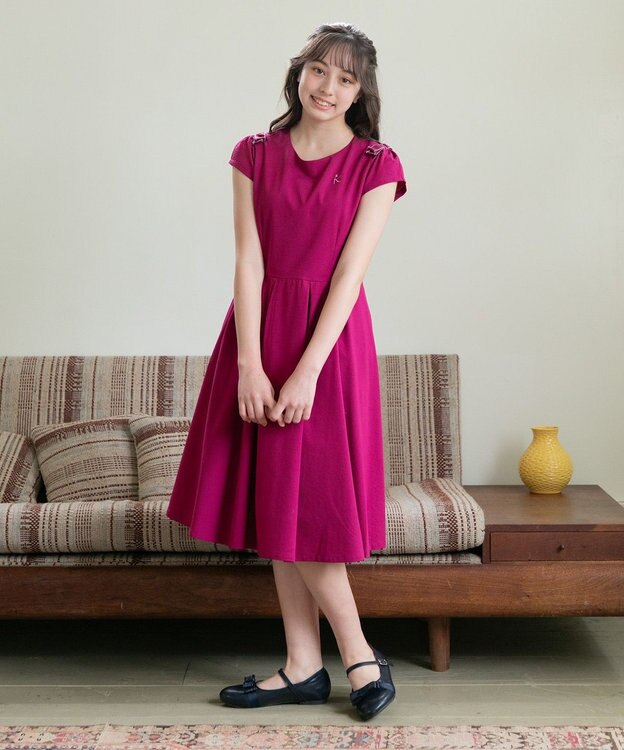 組曲 KIDS 【150-160㎝】ソロナタック ワンピース ラズベリー系