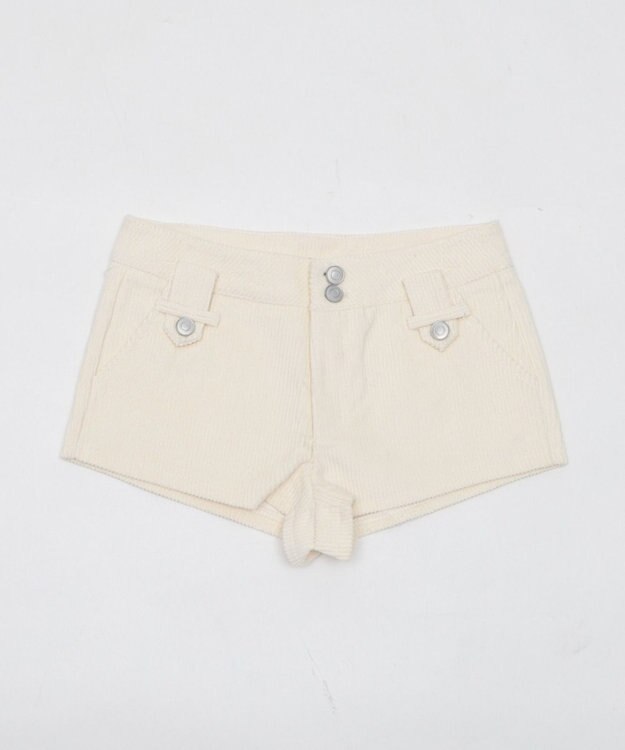 WEGO コーデュロイマイクロショートパンツ ホワイトアイボリー