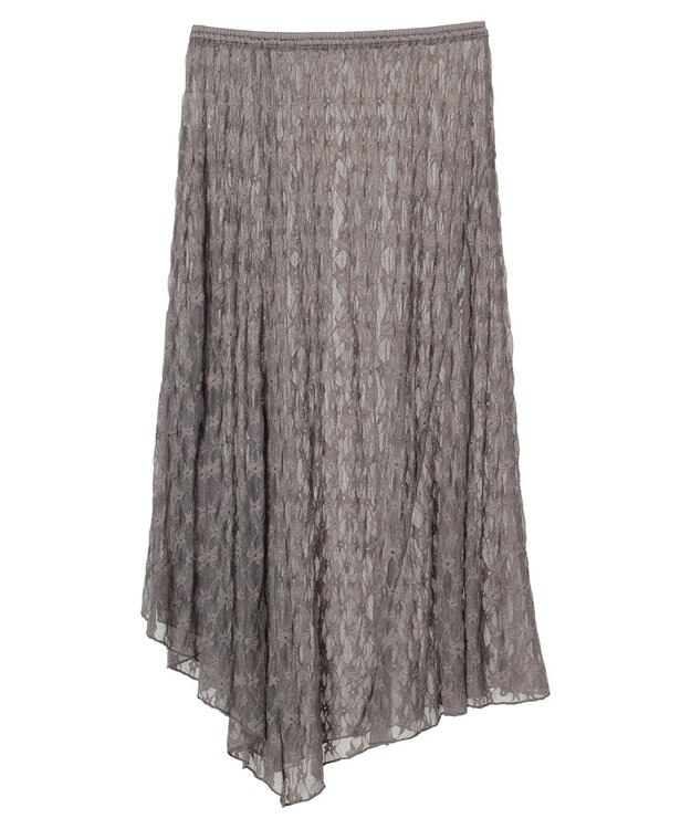 Green Parks ・ＥＬＥＮＣＡＲＥ　ＤＵＥ　レースアシンメトリースカート Charcoal Gray