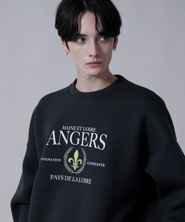 WEGO KEEPWARM　グラフィックプルオーバー ブラック中濃色