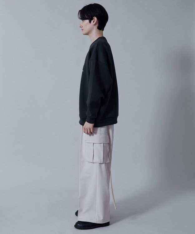 WEGO KEEPWARM　グラフィックプルオーバー ブラック中濃色