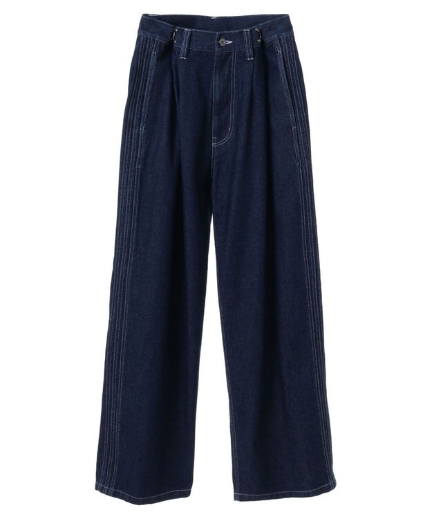 CRAFT STANDARD BOUTIQUE 【ユニセックス】デニム2タックワイドテーパードパンツ Dark Indigo