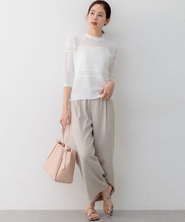 組曲 プティスカラレーシー ニット ホワイト系