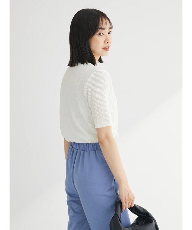 Green Parks プリーツ５分袖プルオーバー Light Green