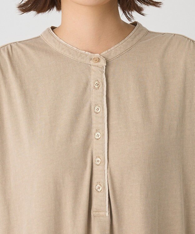 CRAFT STANDARD BOUTIQUE ピグメントヘンリーネックカットソーワンピース Beige