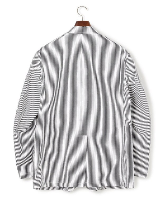 J.PRESS MEN 【J.PRESS ORIGINALS】Silk Seersucker 3B Sack Jacket / Japan Made ネイビー系1