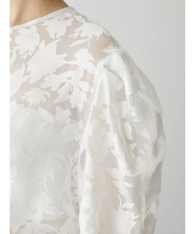 Green Parks AnriettMusee 花柄オパールシャーリングブラウス Off White