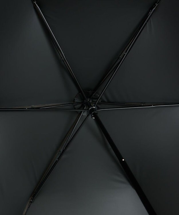 AURORA 【MACKINTOSH LONDON（マッキントッシュ ロンドン）】天然風バイカラー切継ぎ晴雨兼用パラソル（折りたたみ傘） キャメル
