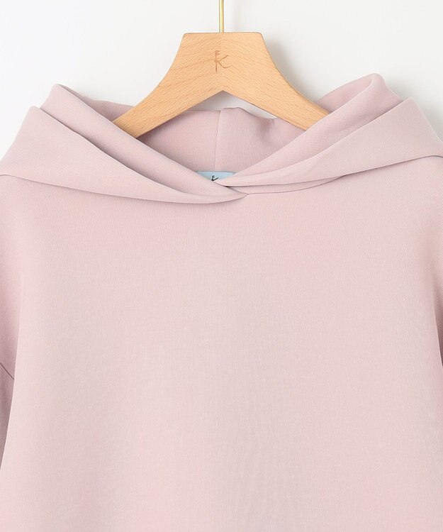 組曲 ダンボールジャージーバックフリル パーカー ローズ系