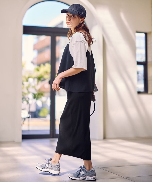 ANY L テレコナロースカート ブラック