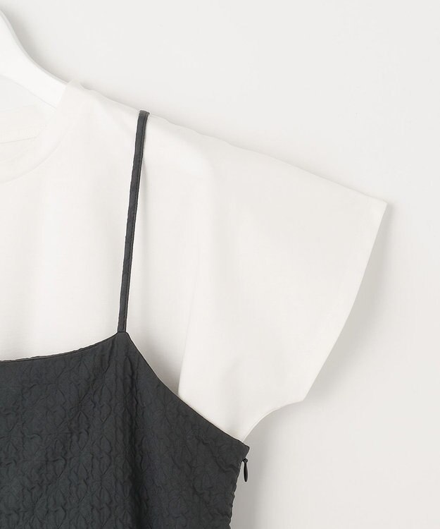 UNFILO 【STORYコラボ】キャミワンピ＆Tシャツ セット ブラック×オフ