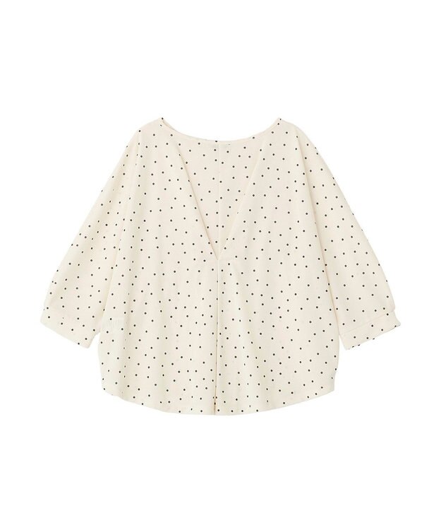 Green Parks 【優秀ブラウス】マルチ機能バックデザインブラウス Dot