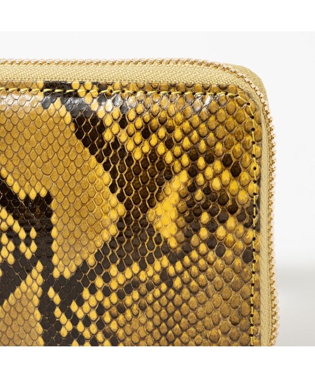 UNBILLION ペルケ perche / ダイヤモンドパイソン・ジャバラカートウォレット イエロー