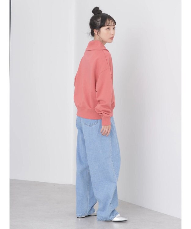 earth music&ecology ハーフＺＩＰスウェット Pink