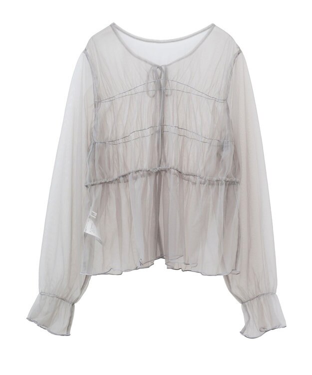 CRAFT STANDARD BOUTIQUE チュール２ｗａｙカーディガン Gray