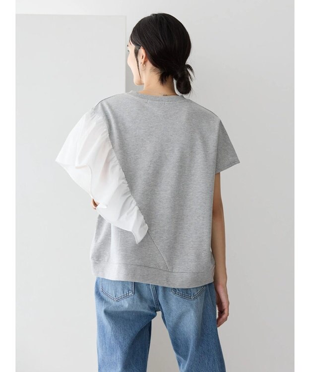 AMERICAN HOLIC ショルダーフリルミニ裏毛プルオーバー Light Gray Mixture