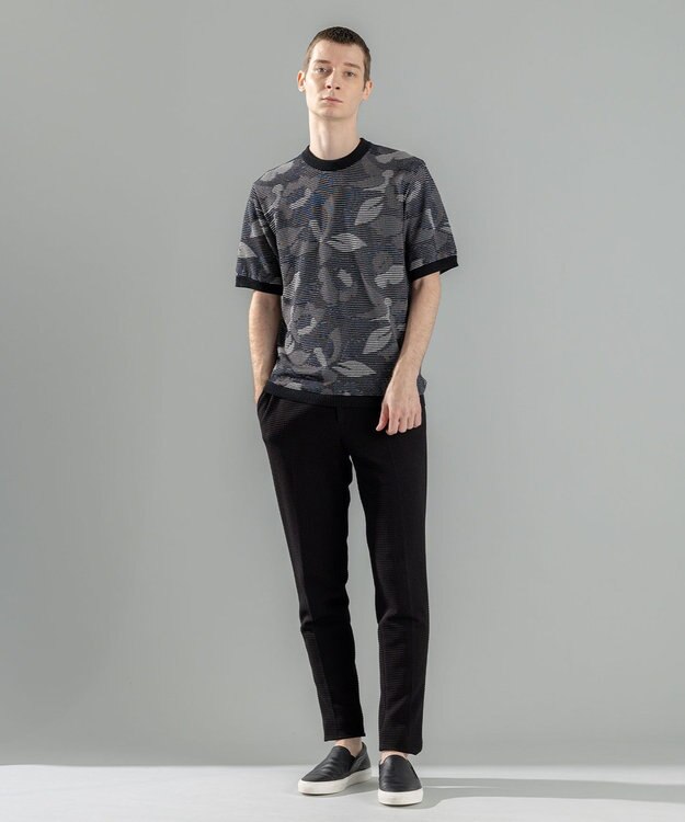 JOSEPH HOMME メキシカンブラインドジャガード　クルーネック半袖ニット ブラック系5